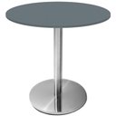 Ver imagem 1 de Mesa Beta Inox 75 Cm Altura Disco Redondo Tampo Mdp Redondo 60 Cm Largura X 2,50 Cm Altura Grafito