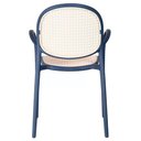 Ver imagem 7 de Kit 4 Cadeiras Empilhável Portofino Fratini Polipropileno Cor Azul e Assento Simulando Palha