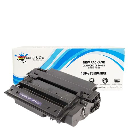 Toner Compatível Q7551x 51x | P3005 P3005dn M3035 M3027 12k