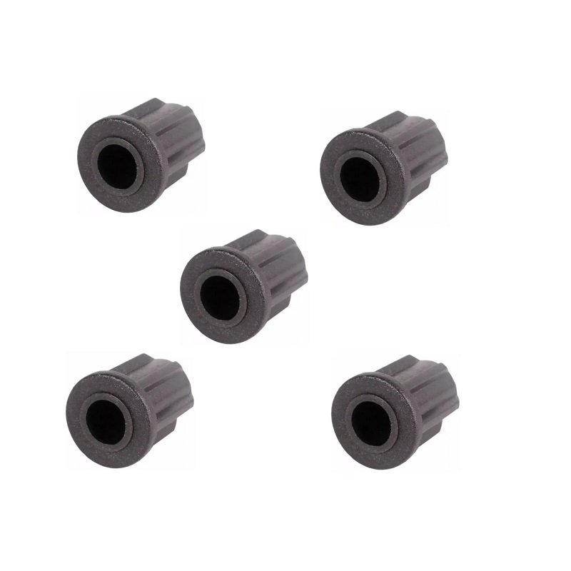 Kit5 Bucha Redonda 3/4 para Rodizio de Cadeira Preto Pino 11mm