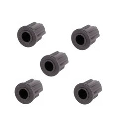 Kit5 Bucha Redonda 3/4 para Rodizio de Cadeira Preto Pino 11mm - 1