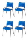 Ver imagem 2 de Cadeira Iso Base Cinza Escola, Escritório - Kit 4 Un