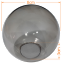 Ver imagem 2 de Globo Bolinha de Primeira Vidro Fumê Liso sem Colar 03x08