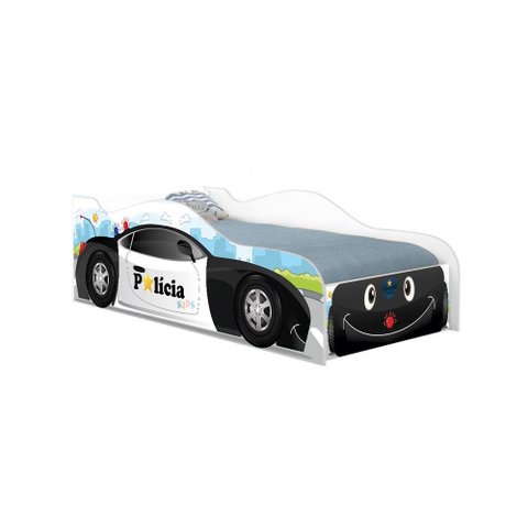 Cama Solteiro Carro Infantil para Menino Menina Quarto - Polícia Baby