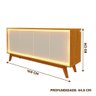 Balcão Buffet com Led Naturale Off White 160cm Requinte Gelius - 2