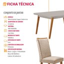 Ver imagem 6 de Mesa de Jantar Copper 180cm Madeira Tampo Vidro Canto Copo com 6 Cadeiras Lira