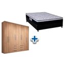 Ver imagem 1 de Cama Box Casal + Colchão Foggia Sogni + Guarda Roupa Master 8.6 Atacama
