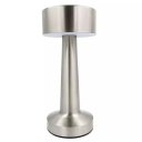 Ver imagem 1 de Luminária de Mesa Halter em Metal Prata – Touch e Recarregável Usb