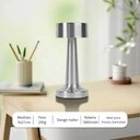 Ver imagem 3 de Luminária de Mesa Halter em Metal Prata – Touch e Recarregável Usb