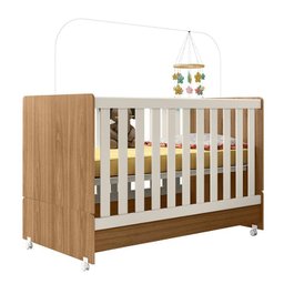 Berço Mini Cama Encanto Nature/off White - Peternella Móveis - 1