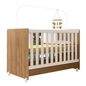 Berço Mini Cama Encanto Nature/off White - Peternella Móveis