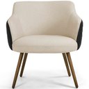 Ver imagem 6 de Kit 2 Poltronas Jade Pés Palito Corano Preto/Linho Bege - Casaepoltrona