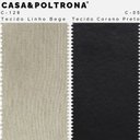 Ver imagem 5 de Kit 2 Poltronas Jade Pés Palito Corano Preto/Linho Bege - Casaepoltrona