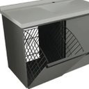 Ver imagem 3 de Conjunto Gabinete Banheiro 80cm Espelheira e Cuba Suspenso:nero/branco