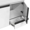 Ver imagem 6 de Conjunto Gabinete Banheiro 80cm Espelheira e Cuba Suspenso:nero/branco