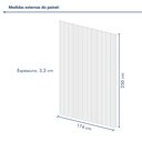 Ver imagem 4 de Kit 3 Placas de Painel Ripado Milão 250cm X 58cm X 3,3mm (rende 4,35m²) Ecorevest