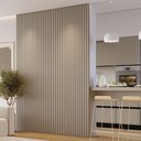 Ver imagem 1 de Kit 3 Placas de Painel Ripado Milão 250cm x 58cm x 3,3mm (Rende 4,35m²) Ecorevest Bege