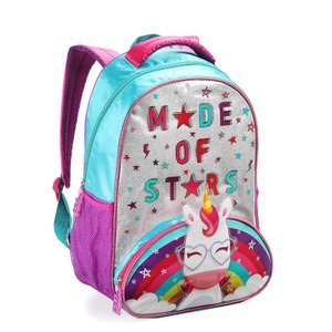 Mochila Infantil Unicórnio Feminina Dl0973 Tamanho G - Água