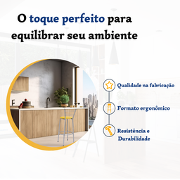 Banqueta para Balcão Flórida Prata Bistrô Ilhas Cozinha Gourmet Bares - 3