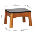 Ver imagem 2 de Banco Infantil Áustria Madeira Maciça Assento Mdf Laqueado - Amêndoa/preto