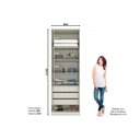 Ver imagem 2 de Guarda Roupa Modulado Mc04 Seletto C/ 2 Portas e 3 Gavetas C/ Espelho Cor Areia/jequitibá - Henn