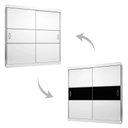 Ver imagem 3 de Guarda Roupa Casal 1940 e Cômoda 8000 com Pés Reto News e Cabeceira Emilia 160 cm Branco – Araplac