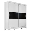 Ver imagem 2 de Guarda Roupa Casal 1940 e Cômoda 8000 com Pés Reto News e Cabeceira Emilia 160 cm Branco – Araplac
