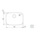 Ver imagem 4 de Cuba de Embutir Tramontina Lavínia 48 Bl Alto Brilho 48x34 Cm Aço Inox