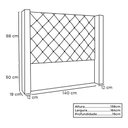 Ver imagem 5 de Cabeceira Villach Estofada para Cama Box de Casal 1,40 Veludo Marrom Bz Home Decor