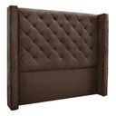 Ver imagem 2 de Cabeceira Villach Estofada para Cama Box de Casal 1,40 Veludo Marrom Bz Home Decor
