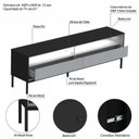 Ver imagem 5 de Rack Ind Fusion para TV 65 Polegadas 2 gavetas 180cm com Iluminação em Lead