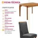Ver imagem 7 de Mesa de Jantar Liz 120cm Tampo MDF Laminado Canto Copo com 4 Cadeiras Yasmin