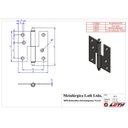 Ver imagem 2 de Dobradiça Hamburguesa 7cm Direita Zincado Cartela 2 Unidades 23870 Loth