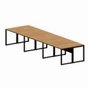 Ver imagem 4 de Mesa Escritório Plataforma Trabalho 6 Lugares 4,20m x 1,20m Industrial Executive 100% MDF Pés Metal