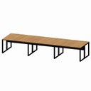 Ver imagem 2 de Mesa Escritório Plataforma Trabalho 6 Lugares 4,20m x 1,20m Industrial Executive 100% MDF Pés Metal
