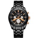 Ver imagem 1 de Relógio de Pulso Masculino Quartzo Impermeável em Aço Inoxidavel Luminoso Preto