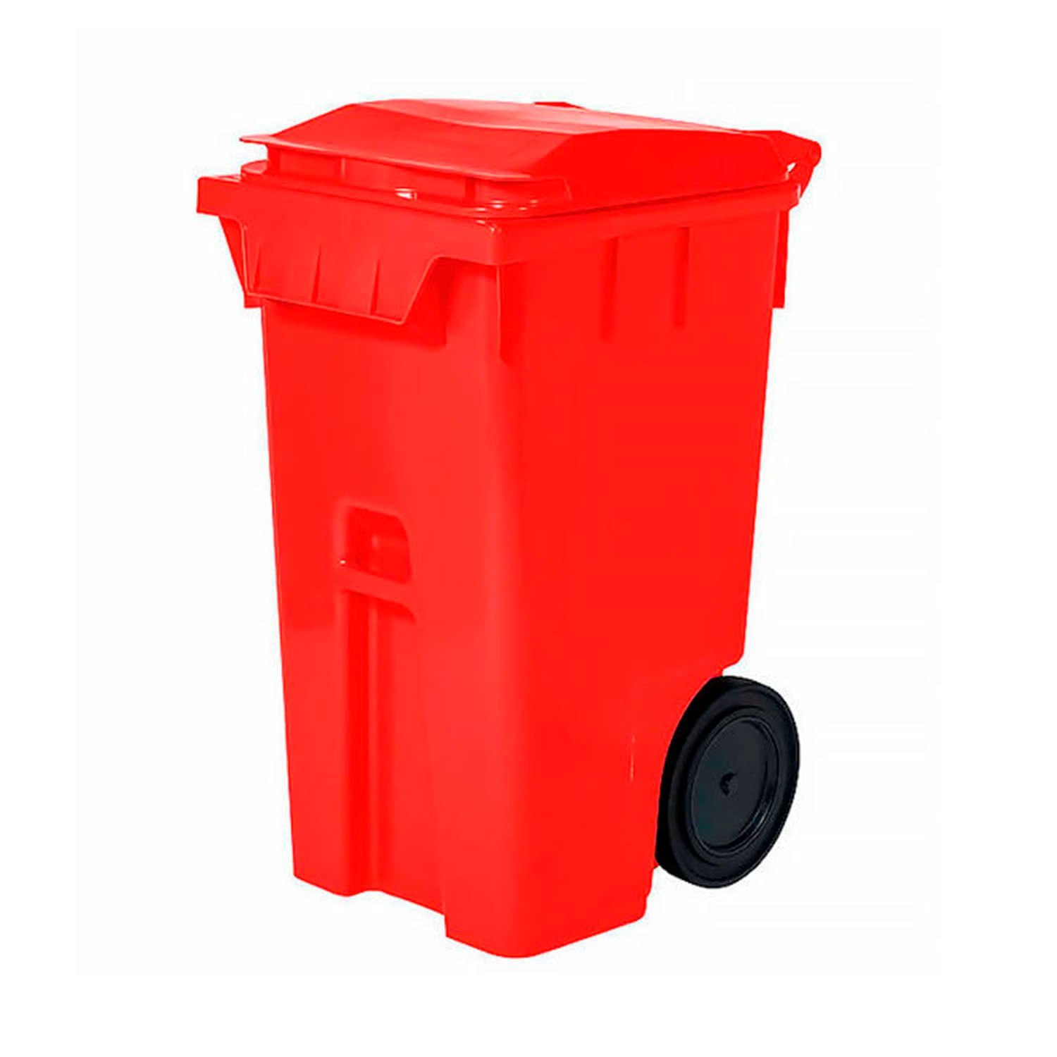 Lixeira Container Vermelho com Roda 240 Litros MN Plast JSN ...