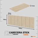 Ver imagem 3 de Cabeceira Modular Cama Casal Autocolante Adesiva 140cm - Bege