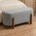 Ver imagem 2 de Puff Recamier Organico Imperial 100 cm Linho Cinza Impo