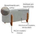 Ver imagem 4 de Puff Recamier Organico Imperial 100 cm Linho Cinza Impo