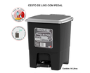 Ver imagem 5 de Lixeira C/ Pedal Basculante Quadrado 14l Preta Tampa Prata:preto
