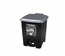 Ver imagem 1 de Lixeira C/ Pedal Basculante Quadrado 14l Preta Tampa Prata:preto