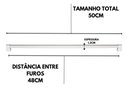 Ver imagem 4 de Kit 2 Puxador 480mm Alumínio Armário Móveis Cômoda Roupeiro