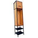 Ver imagem 2 de Cabideiro, Chapeleiro e Sapateira com Nicho, Ganchos e Prateleiras de Chapas Perfuradas - Preto e Ca