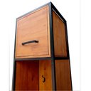 Ver imagem 5 de Cabideiro, Chapeleiro e Sapateira com Nicho, Ganchos e Prateleiras de Chapas Perfuradas - Preto e Ca