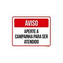 Ver imagem 1 de Kit 5 Placas Aviso Aperte Campainha Para Ser Atendido