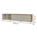 Ver imagem 3 de Rack para Tv até 75 Polegadas Prime 2 Portas 2 Gavetas Naturalle/off White - Mavaular