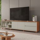Ver imagem 1 de Rack para Tv até 75 Polegadas Prime 2 Portas 2 Gavetas Naturalle/off White - Mavaular