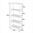 Ver imagem 2 de Estante Geo Multiuso Organizador Compacto 4 Prateleiras 112cm