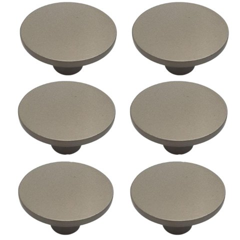 Conjunto de 6 Puxadores Naico Ponto Redondo 206 Bronze para Móvel Armários e Gavetas 